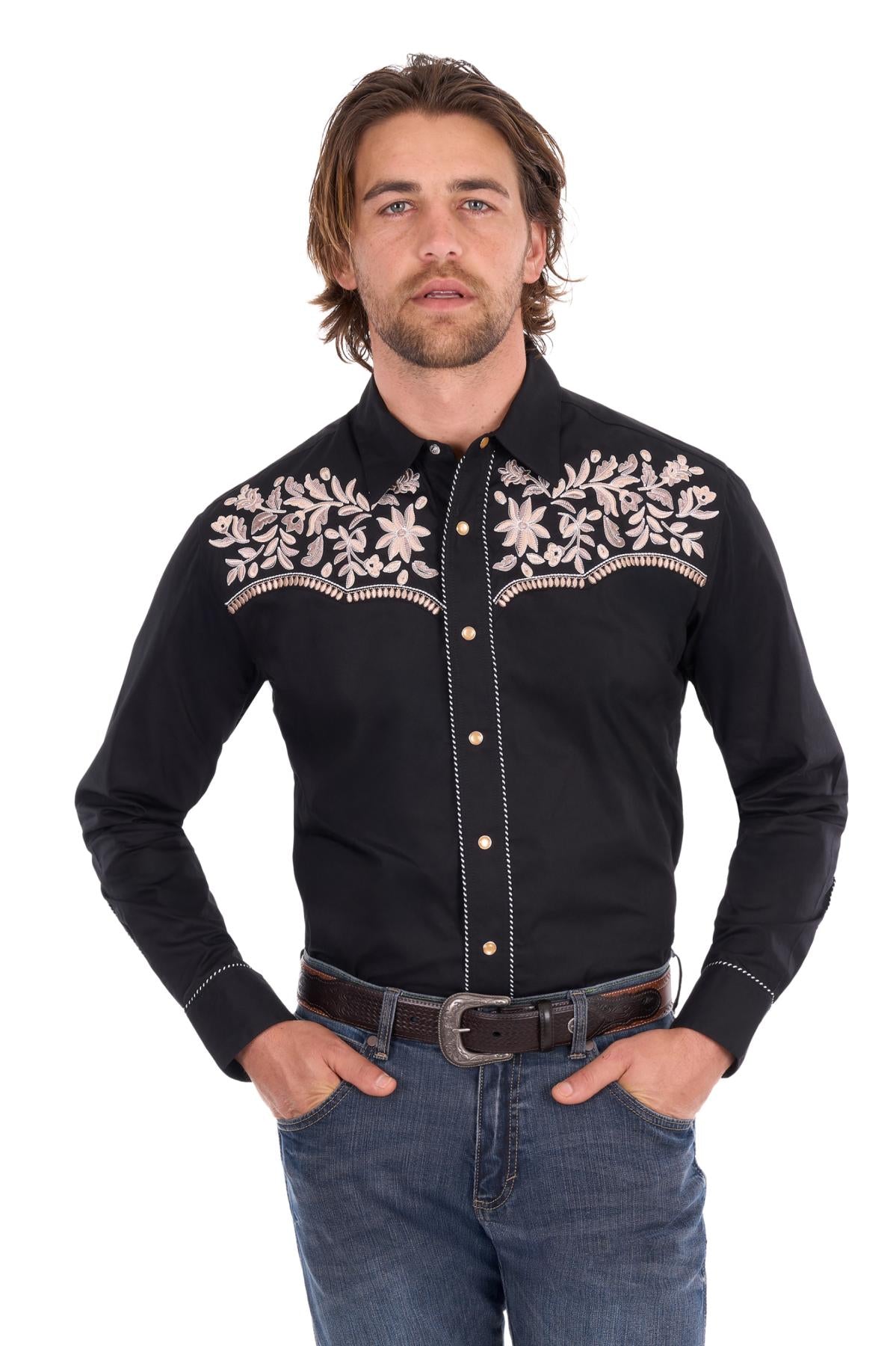 Wrangler Men’s Anthony Embroidered Long Sleeve Shirt
