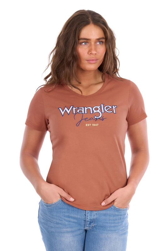 Wrangler Women’s Maya V-Neck Short Sleeve Tee
