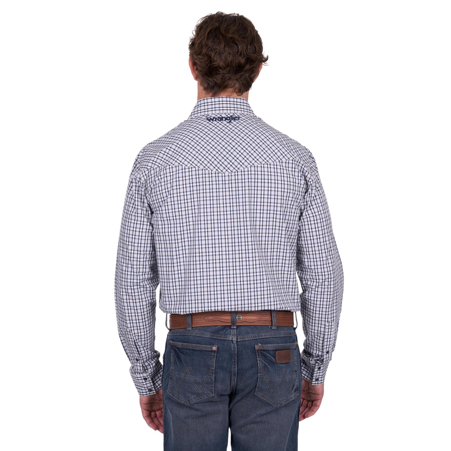 Wrangler Men’s Carl Check Western Long Sleeve Shirt