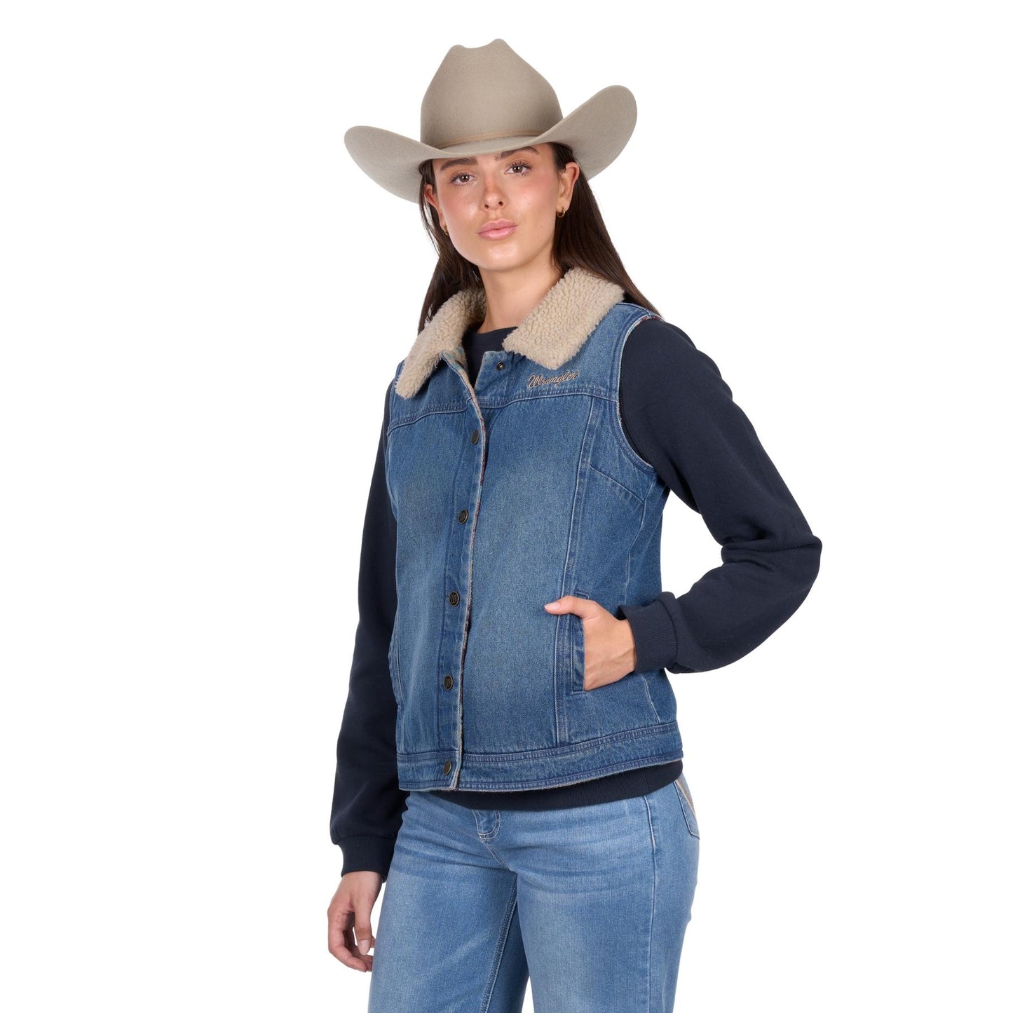 Wrangler Women’s Dixie Reversible Denim Vest