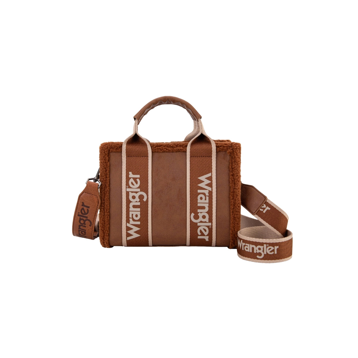 Wrangler Sherpa Logo Small Crossbody Bag – Tan
