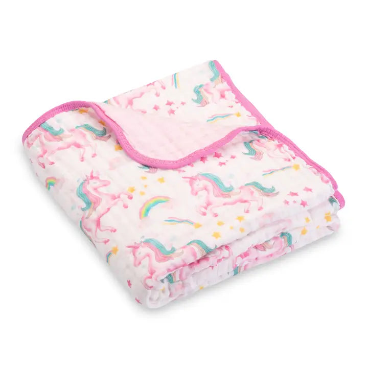 Unicorn Crew Muslin Quilt Baby & Kids Blanket – 47x47