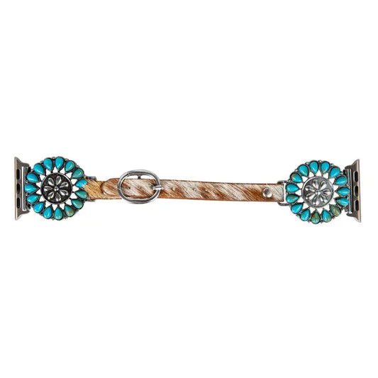 Summer Winds Hair-On Hide Apple Watch Band – 38mm–40mm