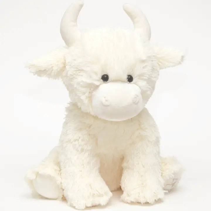 Scottish Highland Cow Plush Soft Toy – Large Cream (30cm)