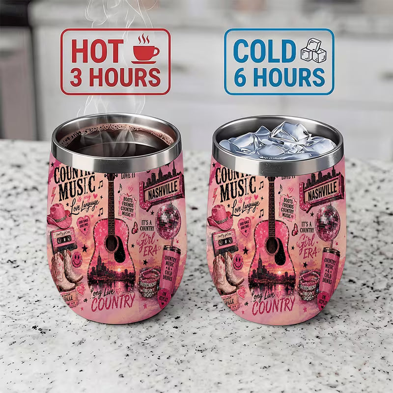 Country Music 12oz Stainless Steel Insulated Tumbler