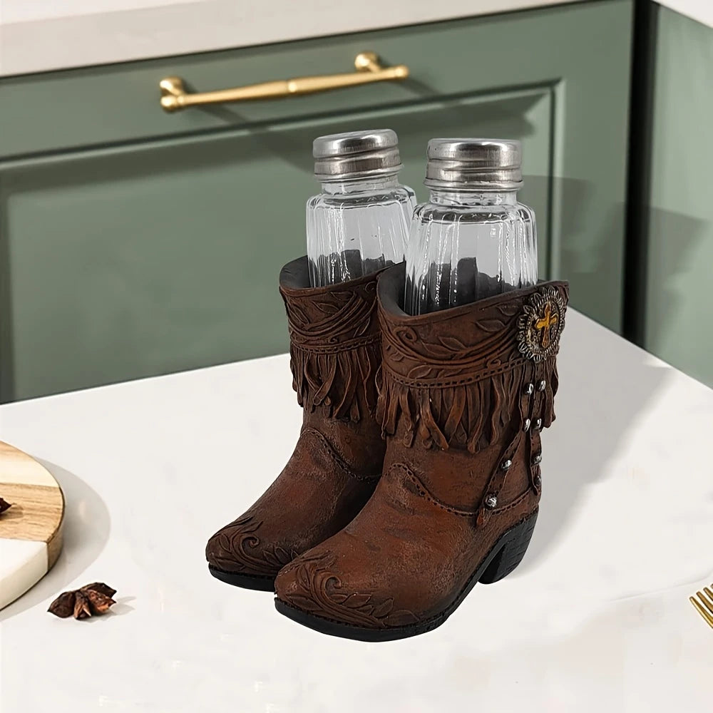 Cowboy Boot Salt and Pepper 3pcs/set