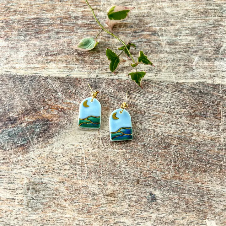 Landscape - Ceramic Earrings