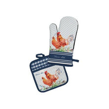 Load image into Gallery viewer, Thomas Cook - Oven Mitt &amp; Pot Holder Set - Chicken
