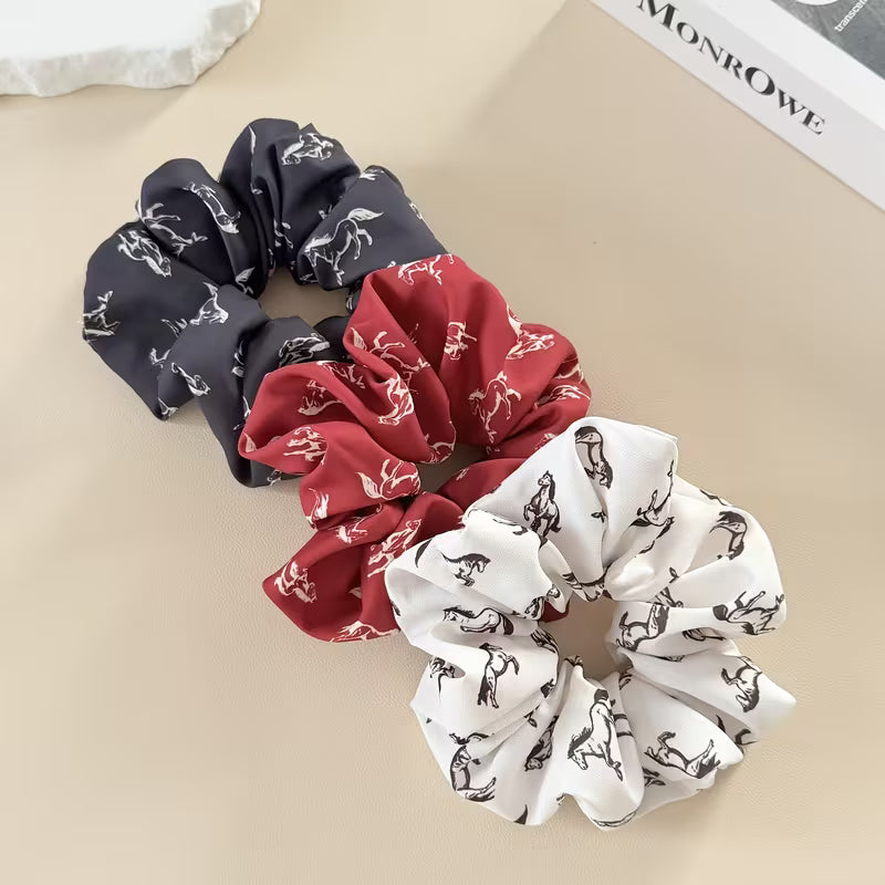 Assorted Horse Animal Hair Ties for Women