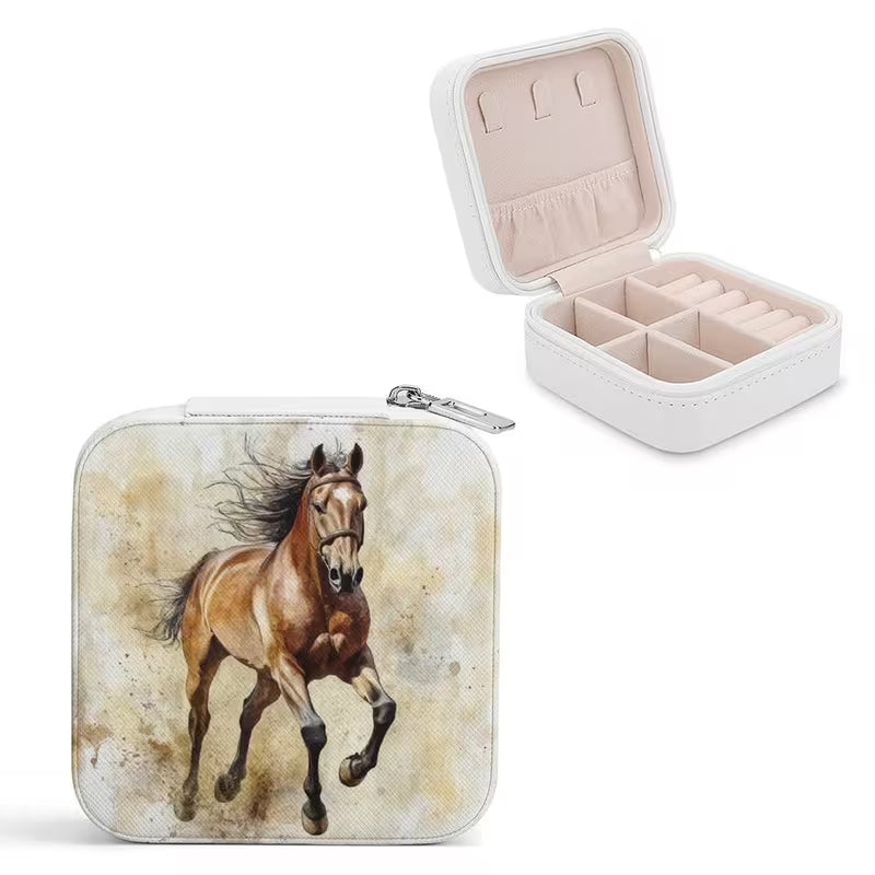 Running Horse Travel Jewellery Box – Portable Ring, Earring & Necklace Organiser