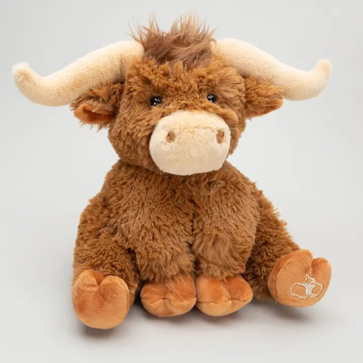 Horny Highland Cow Plush Brown Large Soft Toy – 30cm