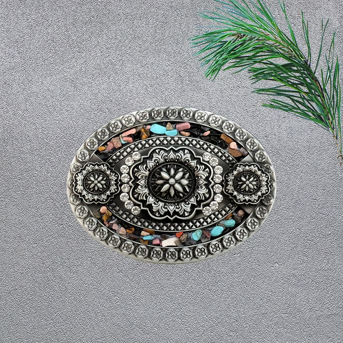 Vintage Floral Belt Buckle