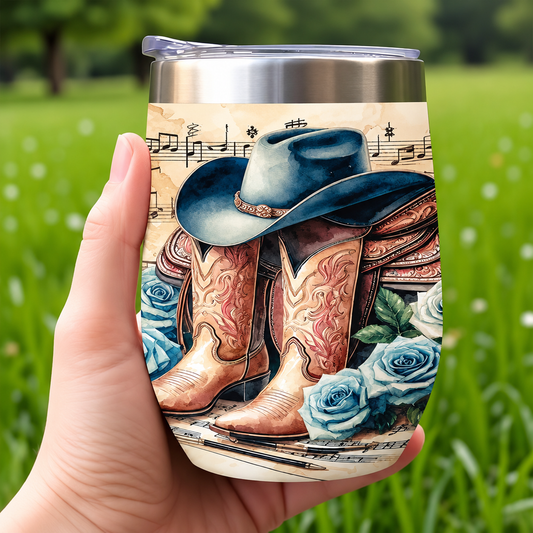 Hats & Boots 12oz Insulated Stainless Steel Tumbler