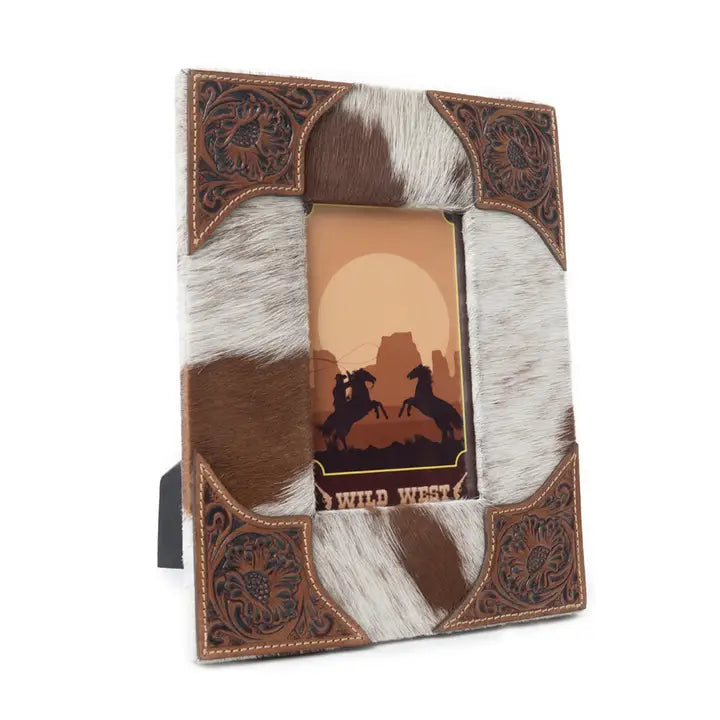 Tumbleweed Trail Cowhide Photo Frame – 6" x 4"