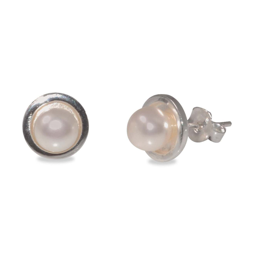 MCJ - Pearl Sterling Silver Stud Earring