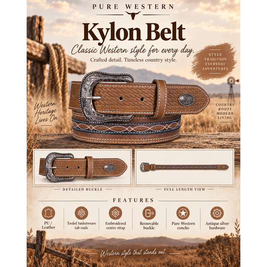 Pure Western Kylon Belt – Tan