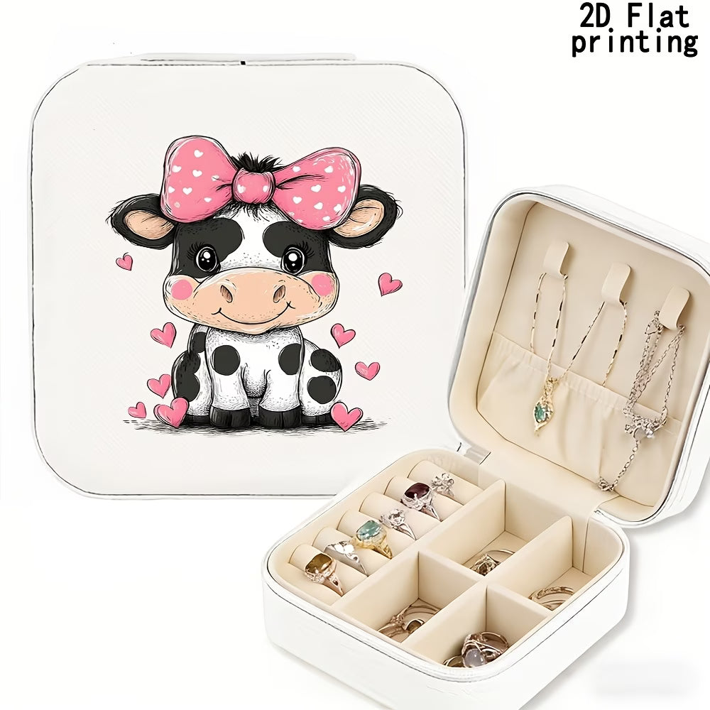 Cute Cow Pattern Jewellery Storage Box