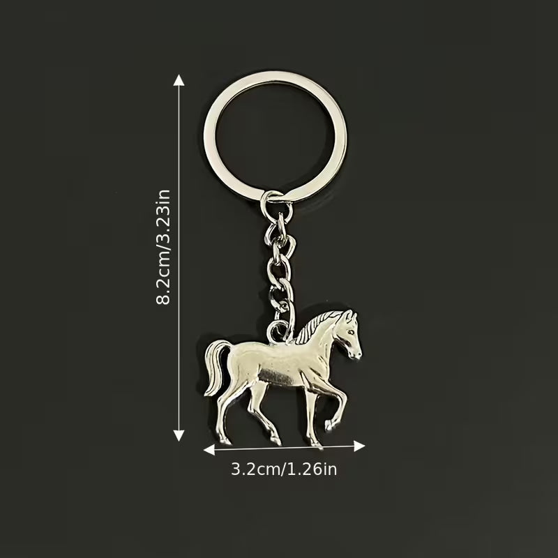 Elegant Horse Alloy Keychain