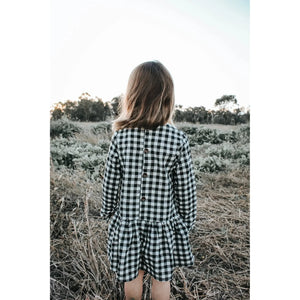 Girls Frankie Dress - Black Check