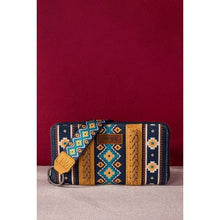 Load image into Gallery viewer, Wrangler - Womens Southwestern Large Wallet - Navy

