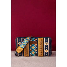 Load image into Gallery viewer, Wrangler - Womens Navy - Southwestern Large Wallet
