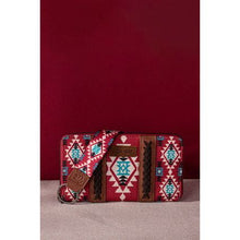 Load image into Gallery viewer, Wrangler  - Womens Southwestern Large Wallet - Red
