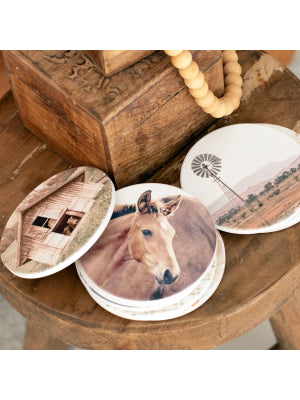 Rustic Meadow Coaster Set of 6