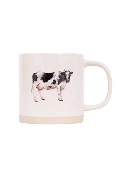 🐄 Rustic Meadow Dairy Cow Mug