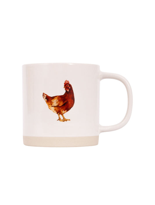 🐓 Rustic Meadow Chicken Mug