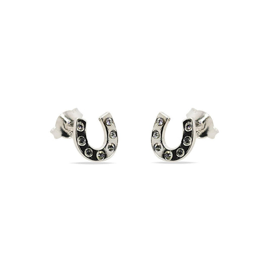 MCJ - HORSESHOE STUDS S/S & CZ