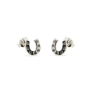 MCJ - HORSESHOE STUDS S/S & CZ