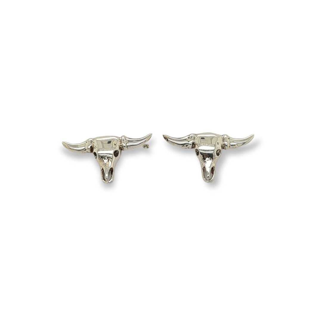 MCJ - Steer Head Sterling Silver Stud