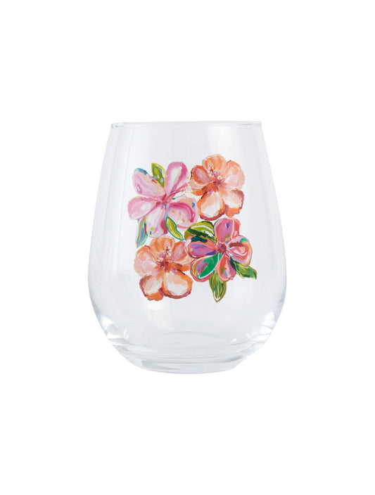 🌺 Talulah Flowers Stemless Wine Glass