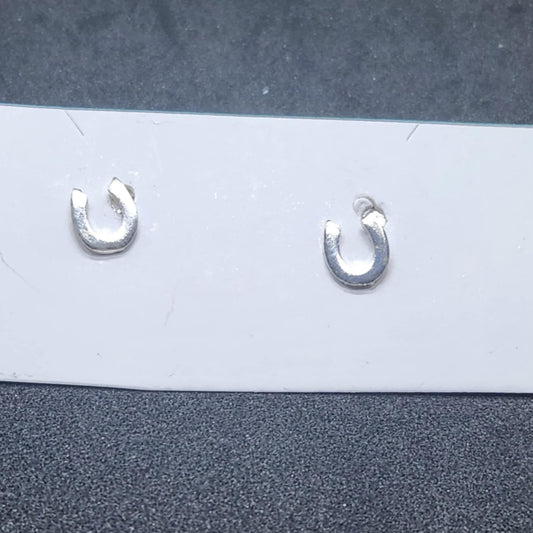 Small Horseshoe Sterling Silver Stud Earring