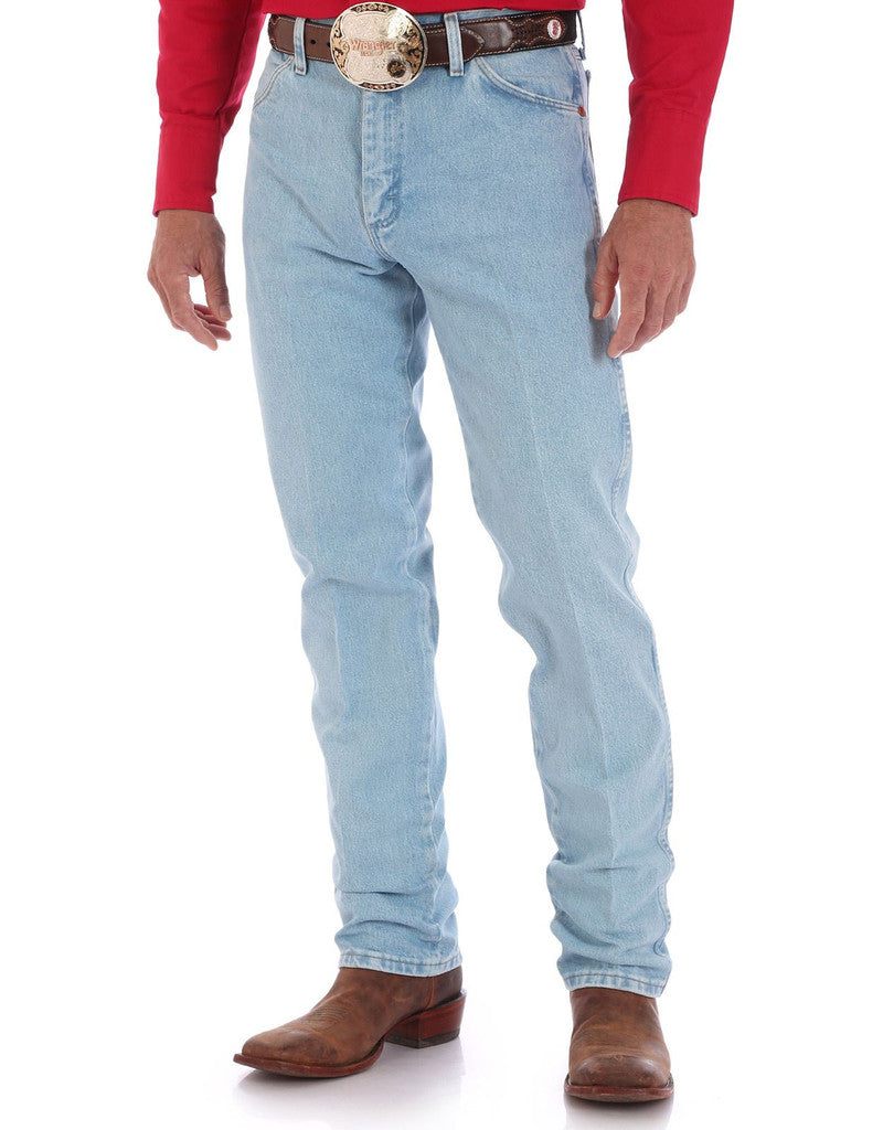 Wrangler 13 Original High Rise Regular Fit Tapered Leg Jeans. 34 leg