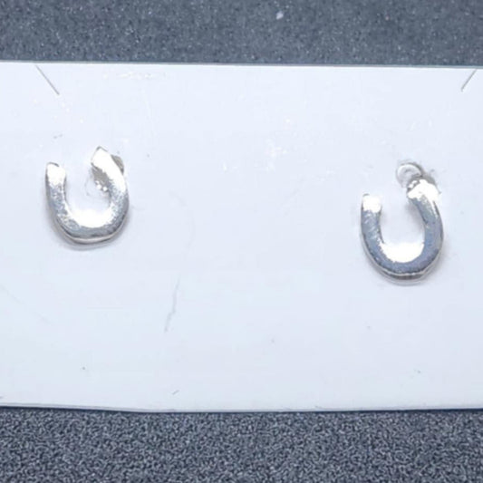 Small Horseshoe Sterling Silver Stud Earring