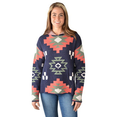 Pure Western - Women's Khloe Knitted Pullover - Navy/ Multi