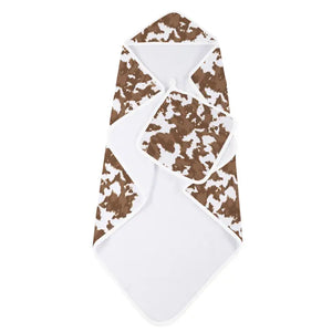 Cowhide Hooded Bamboo Towel and Washcloth Set