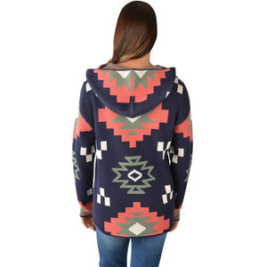 Pure Western - Women's Khloe Knitted Pullover - Navy/ Multi