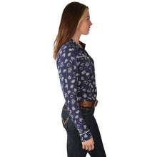 Load image into Gallery viewer, Wrangler - Women’s Edgewood Print Long Sleeve Western Shirt
