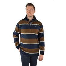 Load image into Gallery viewer, Thomas Cook - Men’s Alexander Stripe Qtr. Zip Rugby

