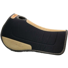 Load image into Gallery viewer, Toprail Equine - Saddle Pad - Contoured Pads with Leather Wear - BLACK
