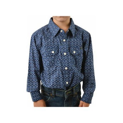 Pure Western - Boy’s Kane Print Western Shirt L/S