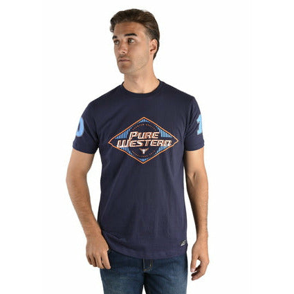 Pure Western - Men’s Banks Short Sleeve Tee - Navy