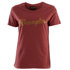 Wrangler - Women's Lasso Short Sleeve Tee - Rust