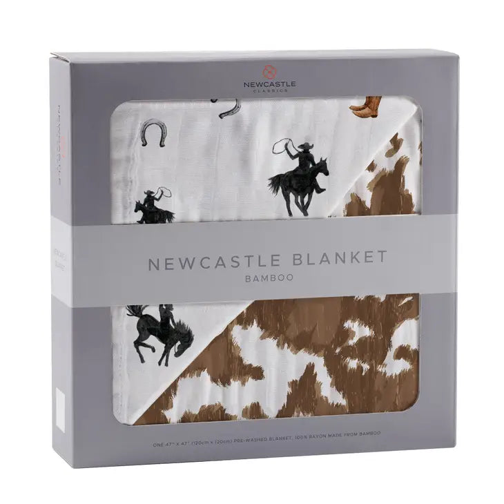 Cowboys and Cowhide Newcastle Blanket
