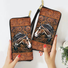 Load image into Gallery viewer, Horse Zip Around Leather Wallet
