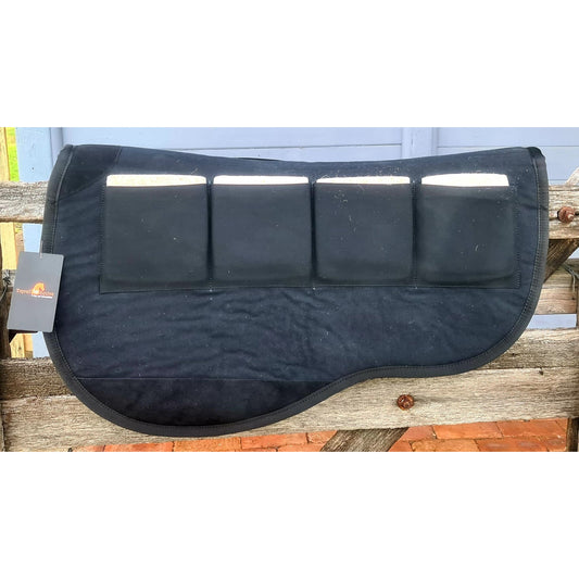 Toprail Equine Multi Pocket Trail saddle Pad with Removeable Shimm Pads 30″ x 34″