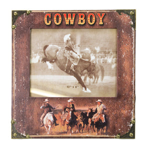 Photo Frame - 10x8 - Cowboy Roundup Print