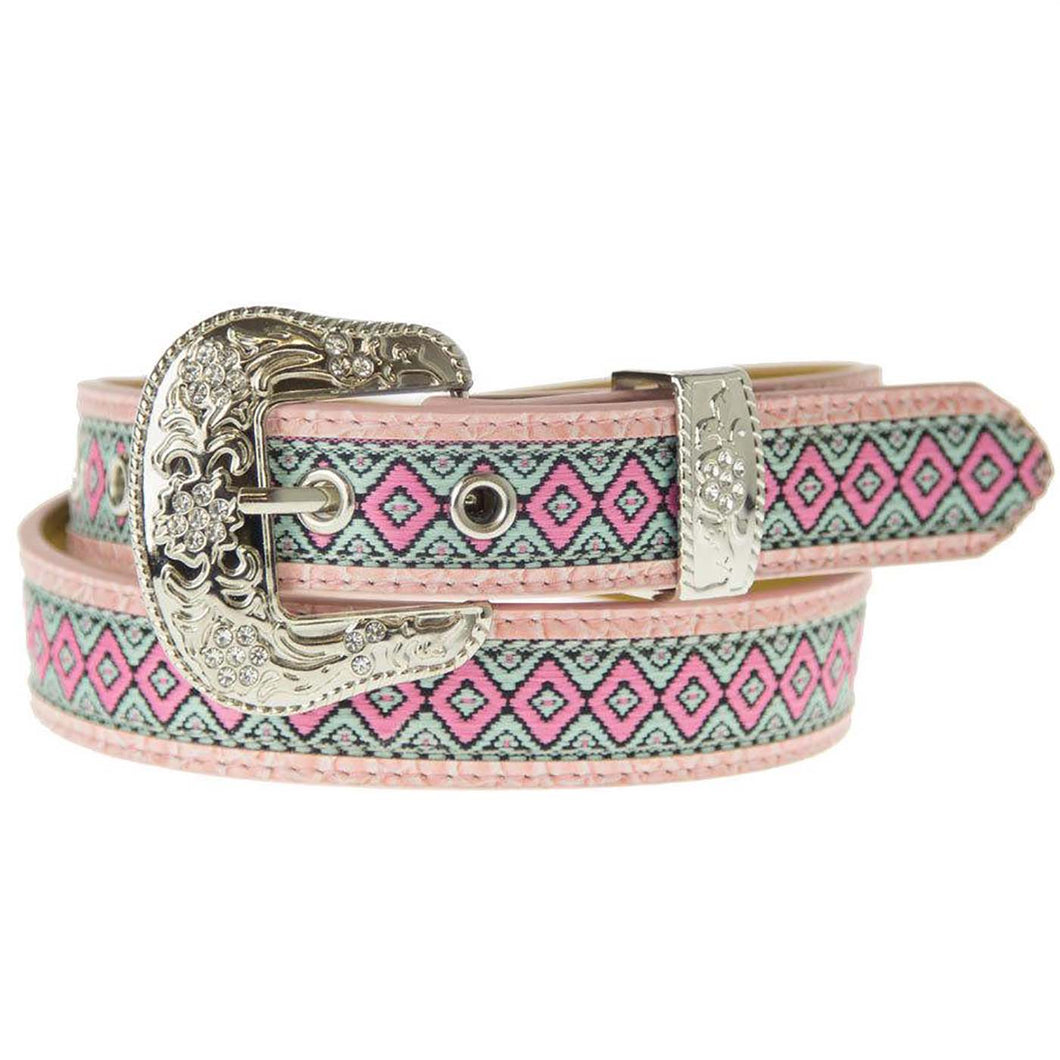 Pink Aztec Style Belt - Ladies